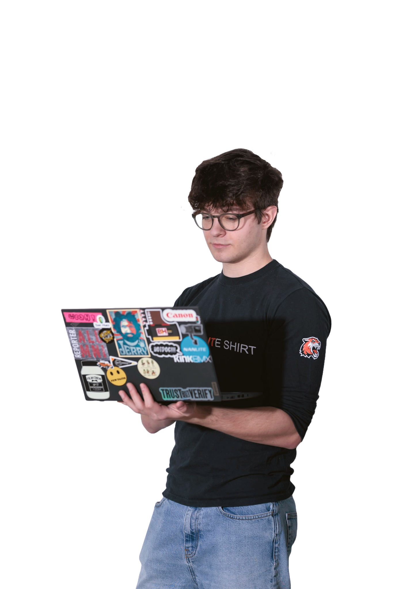 Max with laptop